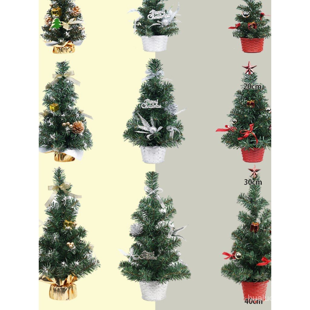 20/30/40cm Centimeter Gold Silver Red Mini Desktop Ornaments Christmas Holiday Decorations