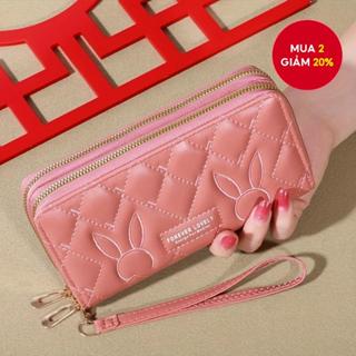 Ví dây kéo cổ điển Ví ly hợp dung tích lớn có khe cắm 8 thẻ & dây đeo cổ tay Người tổ chức nữ thanh lịch​