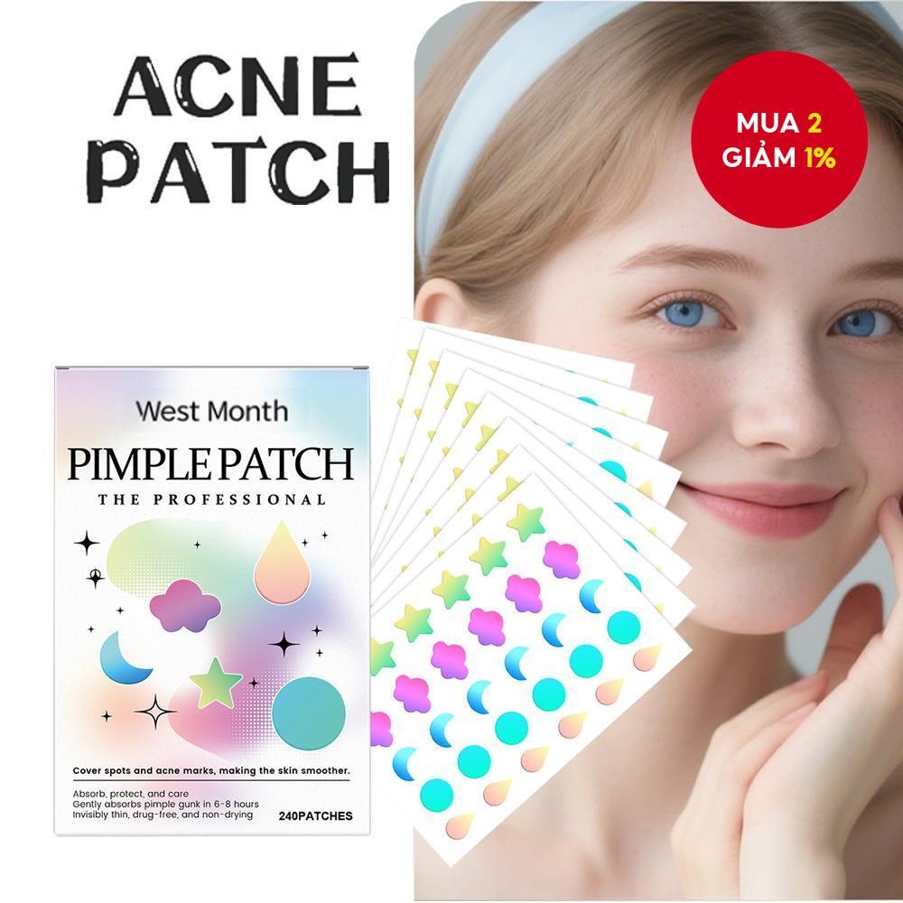 Miếng dán mụn mặt, miếng dán mụn Hydrocolloid, miếng dán mụn dễ thương, miếng dán mụn cho mặt 200 mi