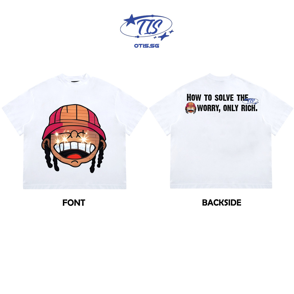 (COD) Áo Thun BOXY - OTIS.SG - ONLY RICH - 100 Cotton 2C 280gsm.