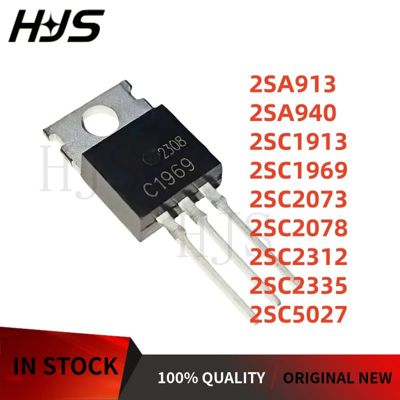 5 Chiếc 2SC1969 2SC1913 2SC2335 2SC5027 2SA913 2SC2078 2SA940 2SC2312 2SC2073 C1969 C1913 C2335 C502