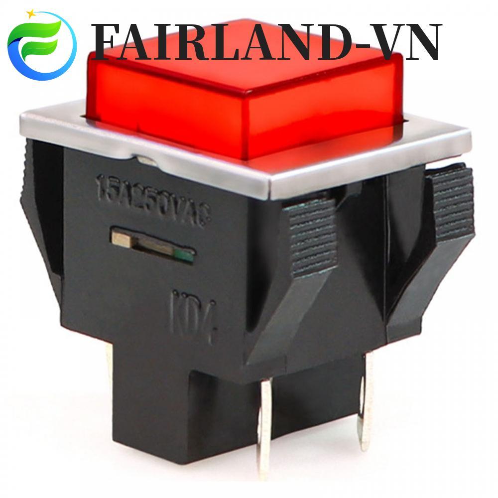 Square Button Switch Impact-resistant Light Keys Red/green 15A/250V 2NO