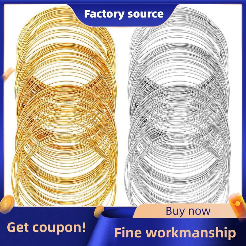 200 Vòng Dây Nhớ Vòng Tay Trang Sức Số Lượng Lớn Dây Nhớ Vòng Tay Vàng Thép Bạc Đính Hạt Dây Đáng Ti