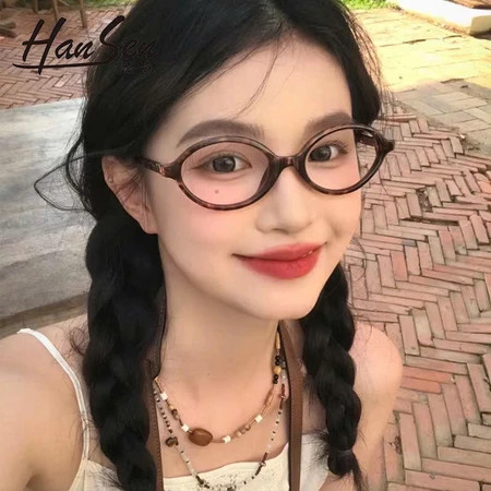 Gọng kính Gỉa cận nữ fom oval phong cách y2k - Kính mắt form oval