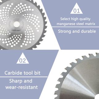 255mm 40T lưỡi máy phát cỏ, Lưỡi Cắt Cỏ Tròn, Đĩa căt cỏ Hợp Kim Siêu Sắc, lưỡi cắt cỏ-MT150