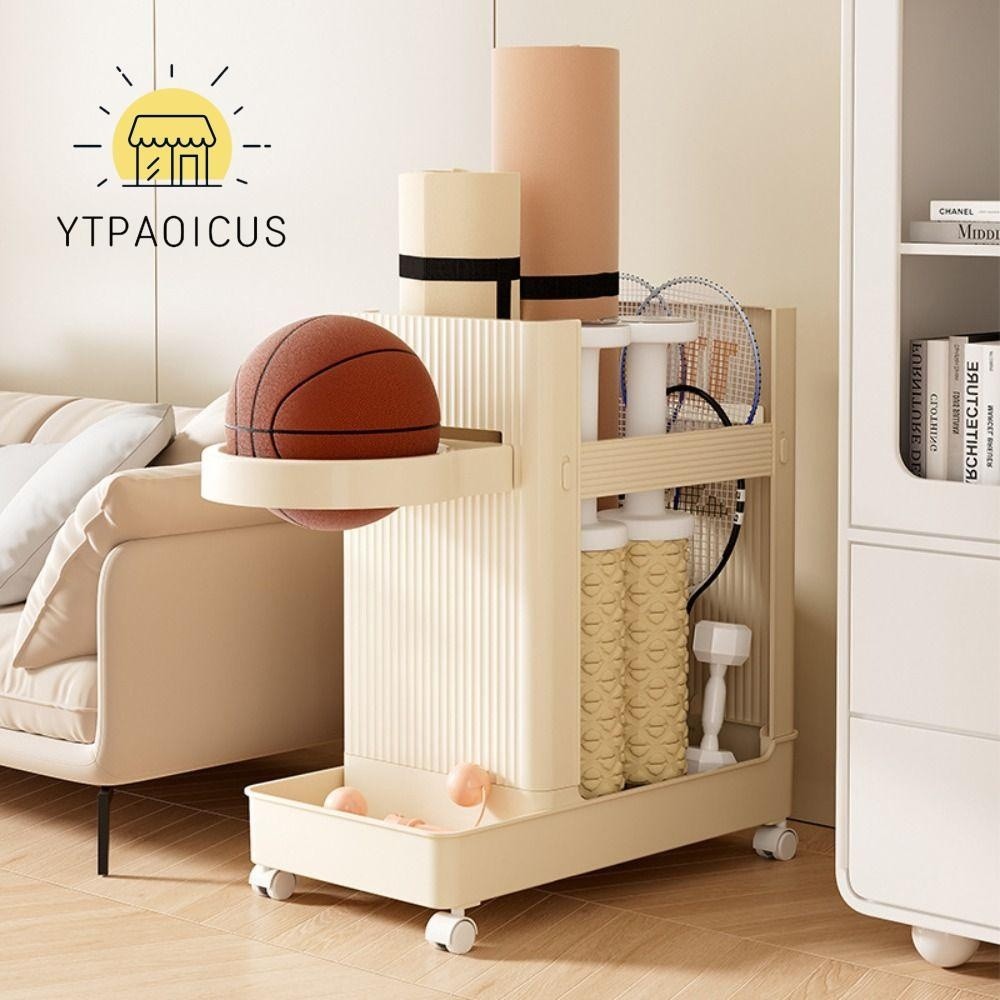 YURUYI Exercise Equipment Rack Durable Stable Sports Storage Shelf Multifunctional With Wheels Sport