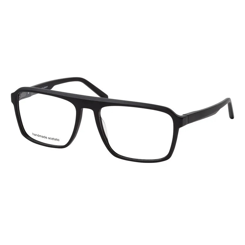 Thương hiệu Đức Acetate Kính râm Kính râm Kích thước lớn Bản lề mùa xuân Matte Black Eyewear