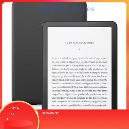 Máy đọc sách Kindle Basic 2024 dung lượng 16Gb màn hình 6 inch. Giúp bảo vệ đôi mắt gia đình bạn