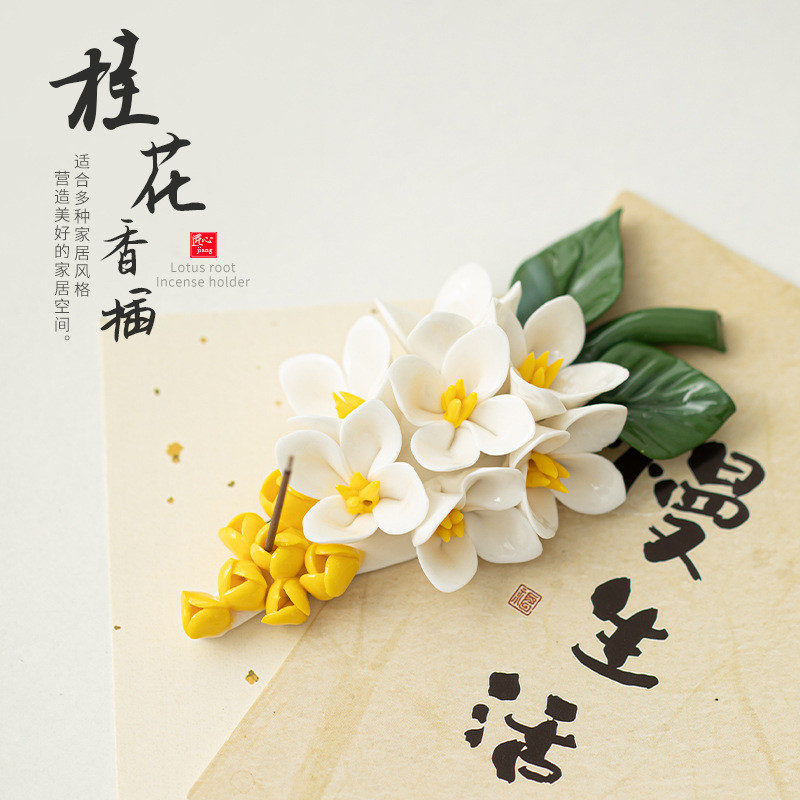 Osmanthus nhang chèn gốm gia dụng từ agarwood