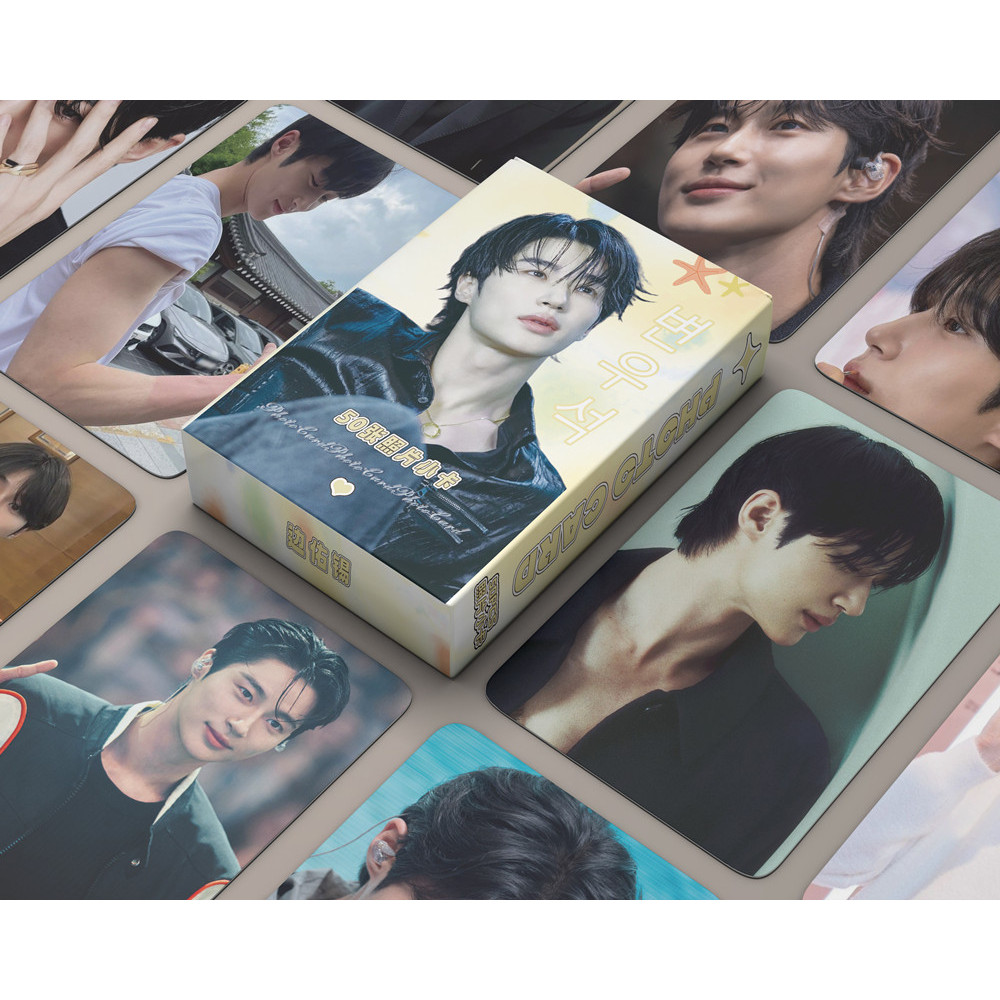 Bộ 50-55 Bài Hát Kang Byeon Woo-seok laser Hologram Photocards Móc Khóa Móc Chìa Khóa Diễn Viên Hàn 
