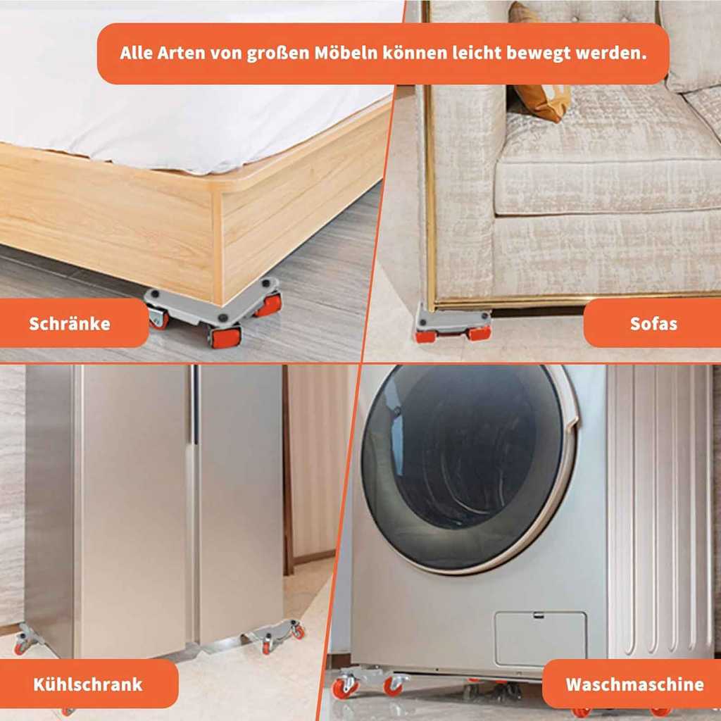 Vận chuyển trong 12h Nội thất bằng thép Mover với 4 bánh Mover Đồ nội thất di chuyển Dolly Tải trọng