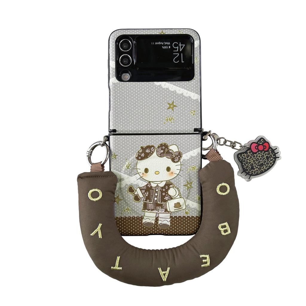 Ốp điện thoại Hello Kitty dễ thương có chấm và hấp phụ từ tính họa tiết bầu trời đầy sao. Hello Kitt