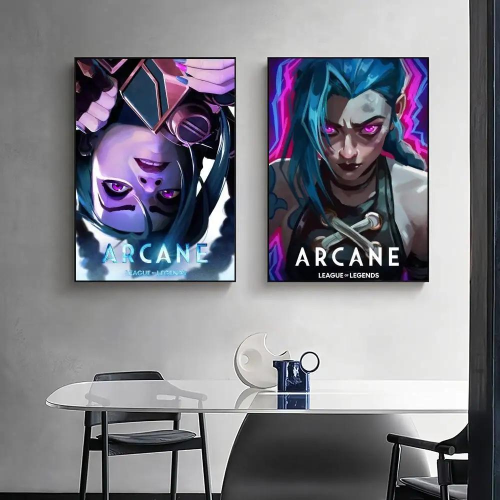 Arcane Jinx Anime Poster In Canvas Nghệ Thuật Treo Tường Cho Phòng Khách Phòng Ngủ Trang Trí Nhà Cửa