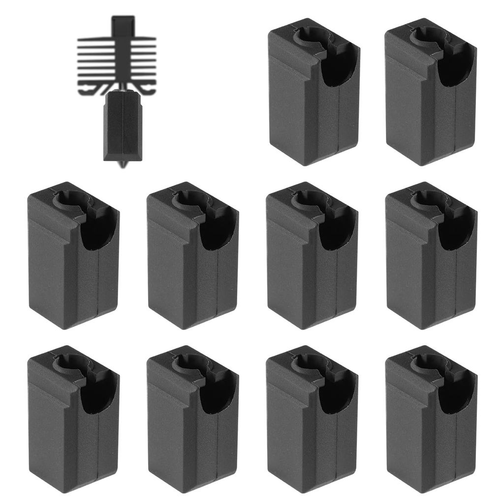 10 Tất Silicon Tương Thích Với Bambu Lab X1 X1C P1P P1S Máy đùn Carbon Hotend, Khối nóng chịu nhiệt 