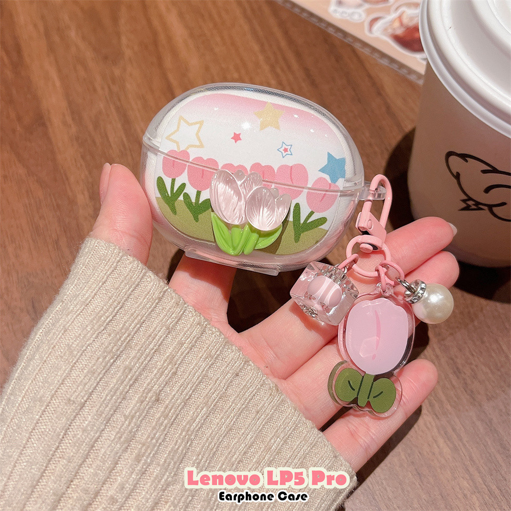 [Xu Hướng Mặt Trước] Dành Cho Vỏ Lenovo LP5 Pro Vỏ Tai Nghe Silicon Mềm DIY Creative Cat