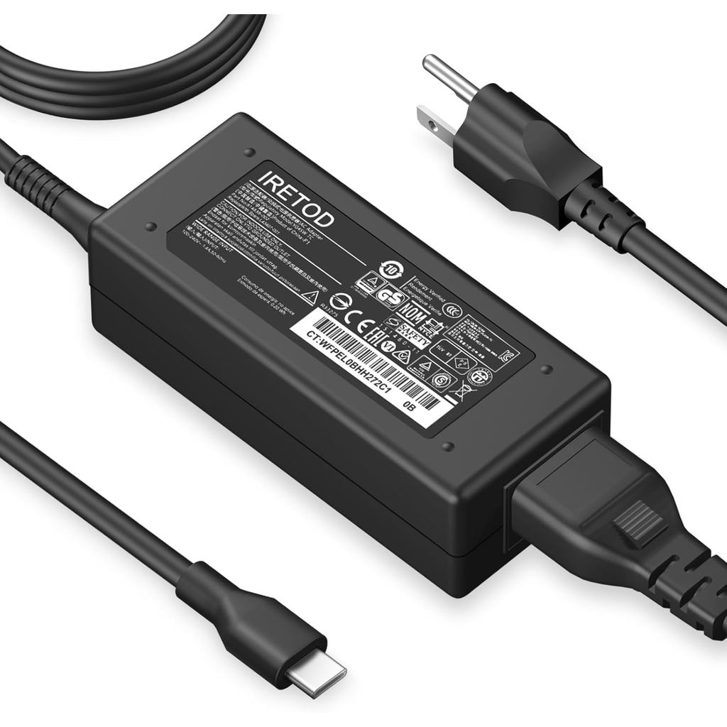 Bộ sạc máy tính xách tay USB C đa năng Tương thích với Lenovo Dell HP Asus Acer Samsung Google Chrom