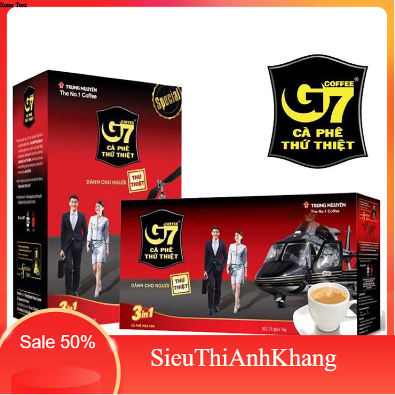 Cà Phê Sữa Hoà Tan G7 hộp 18 gói, 21 gói  - Sieuthianhkhang