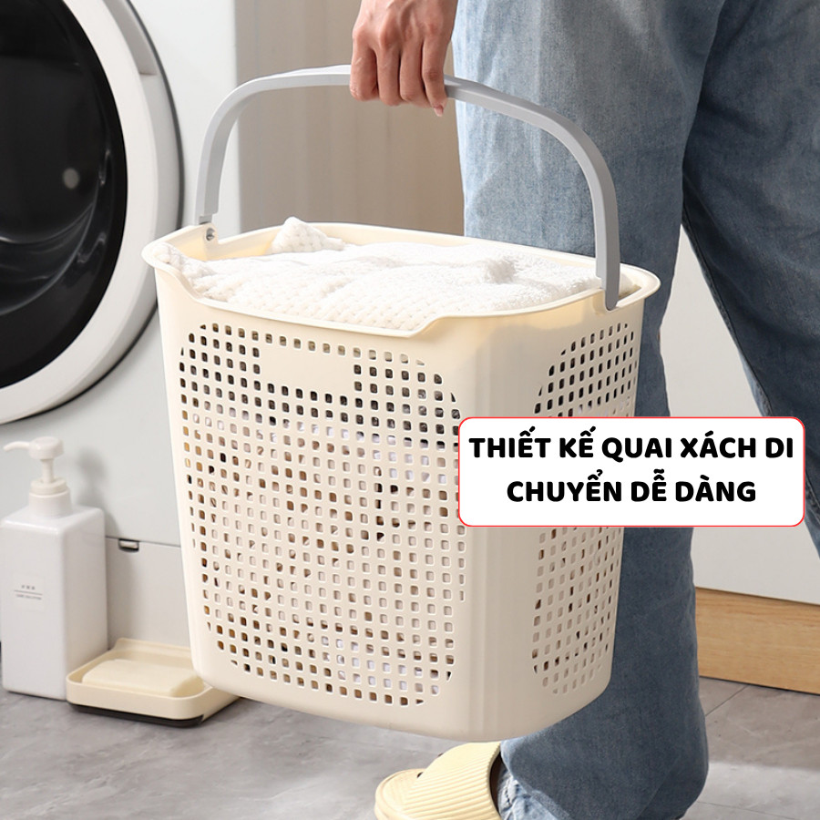 Giỏ Nhựa Đựng Quần Áo Gia Đình ENODA HOME, Giỏ Đựng Quần Áo Bẩn, Đồ Giặt Là 3 Kích Thước Nhựa PP Bền Đẹp Q480 | BigBuy360 - bigbuy360.vn