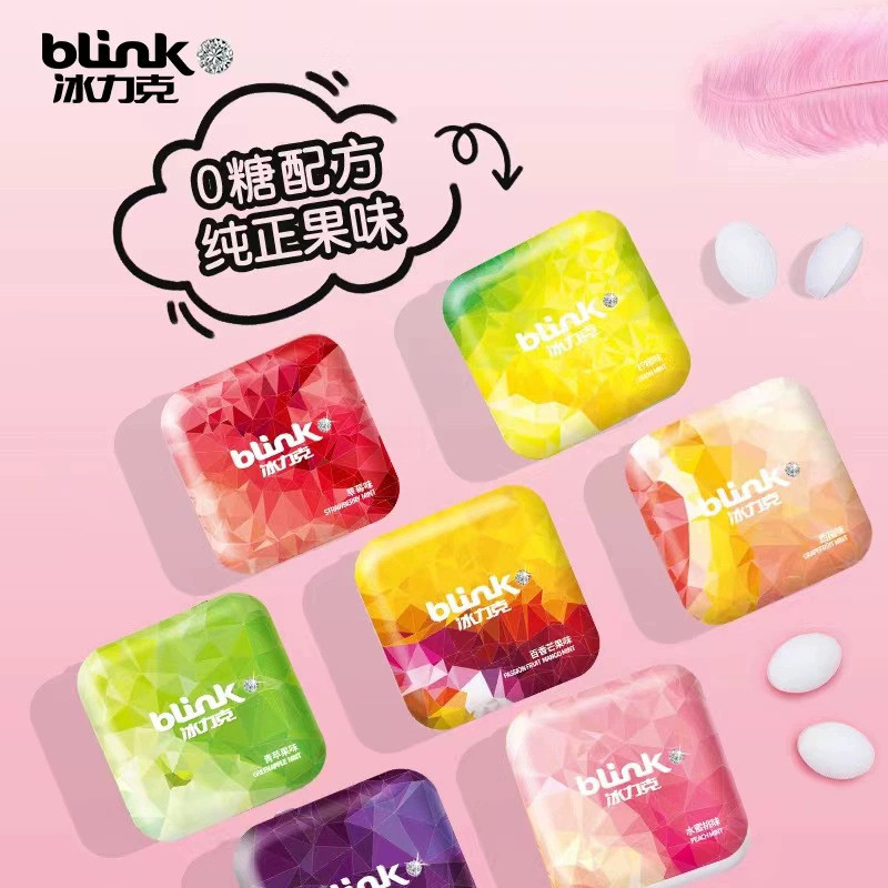 Blink Ice Rick Sugar-Free Mint Candy Fresh Breath Lozenges Multi-Flav Cool Long Lasting Lozenges Can