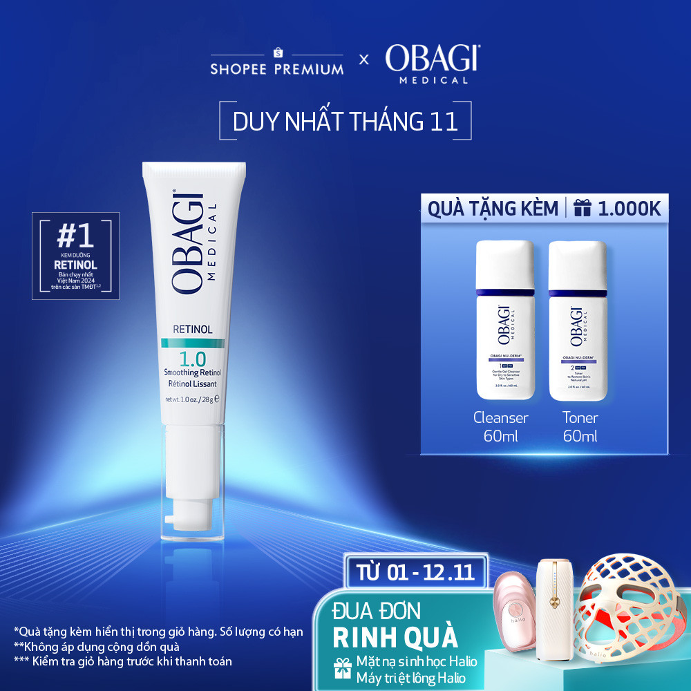 [VOUCHER SVIP 20%] Kem Chống Lão Hóa & Tái Tạo Da Obagi Retinol 1.0 28g
