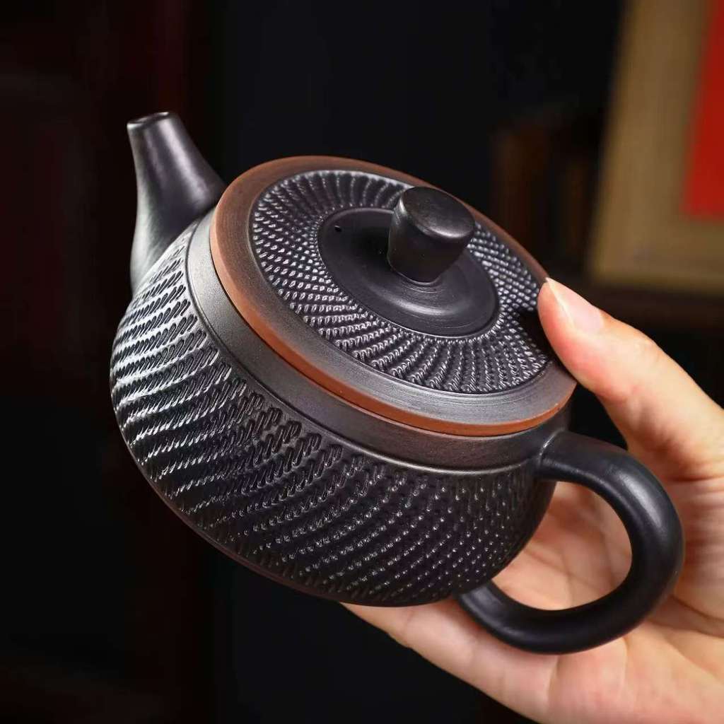 Gốm Tím Hoàn Toàn Tay Đập Henwa Pot Fengming Pot Dung Tích Lớn Màu Tím Gốm Nồi Cao Cấp Bộ Trà Gia Đì