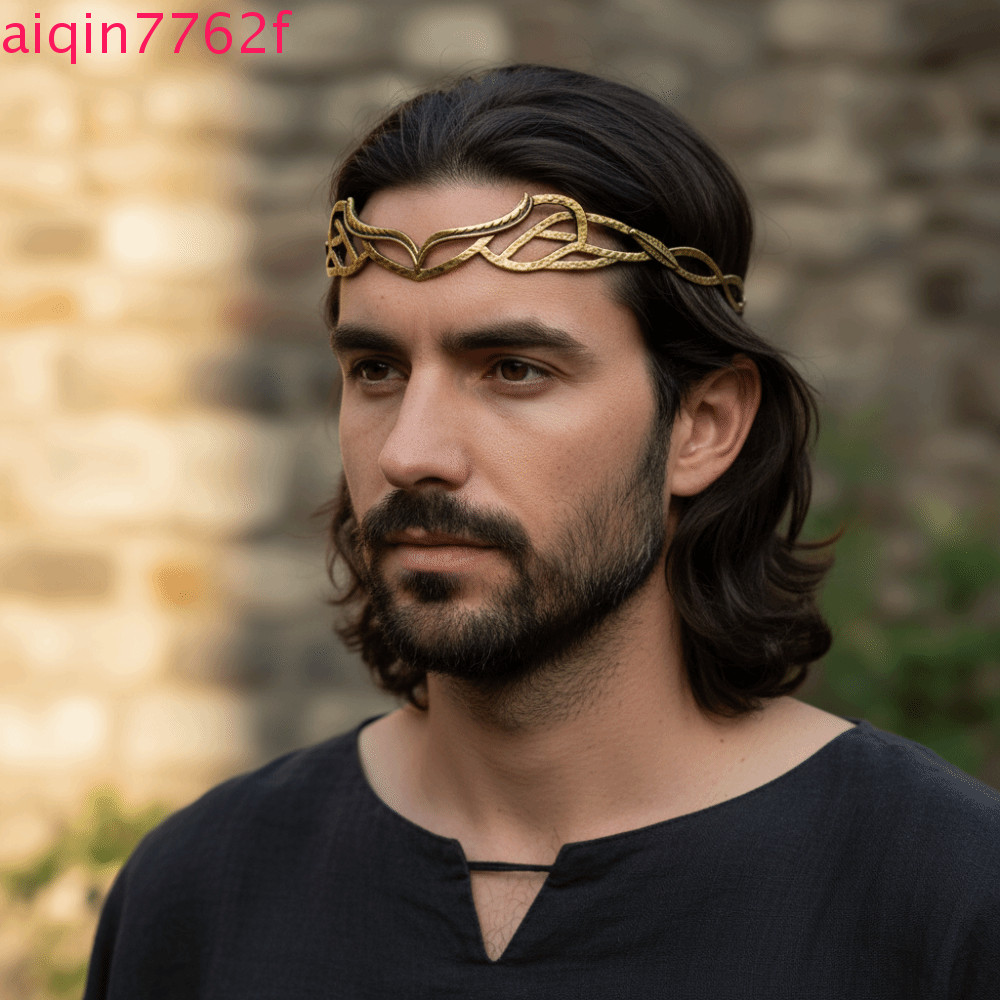 AIQINF Hobbit Elrond Tiaras, Băng đô có thể điều chỉnh Vintage Elf Lord Crown, Phụ kiện tóc Hợp kim 