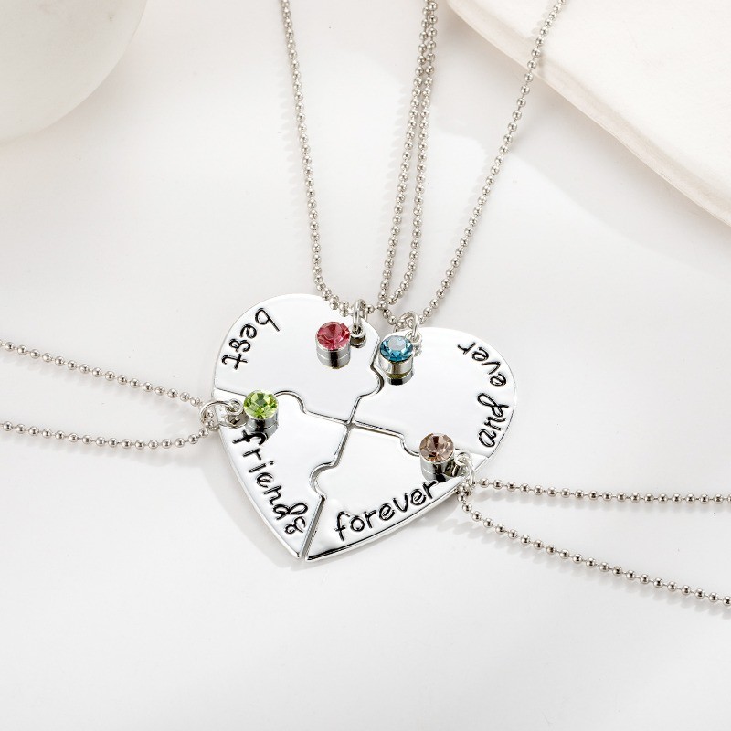 4 Cái / bộ Thời Trang Đẹp Người Bạn Thân Nhất Froever Vòng Cổ Nữ Vòng Cổ Tình Bạn Dây Chuyền Phụ Kiệ