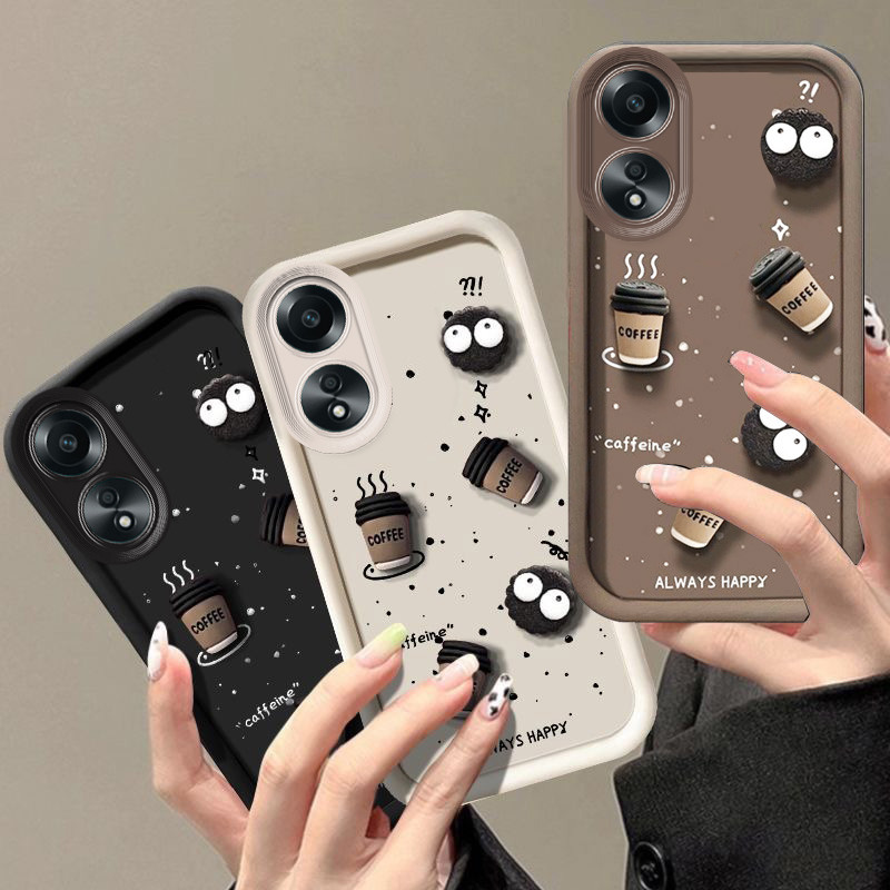 ốp lưng  oppo a58 4g Ốp điện thoại cốc cà phê 3D oppo a58 4g