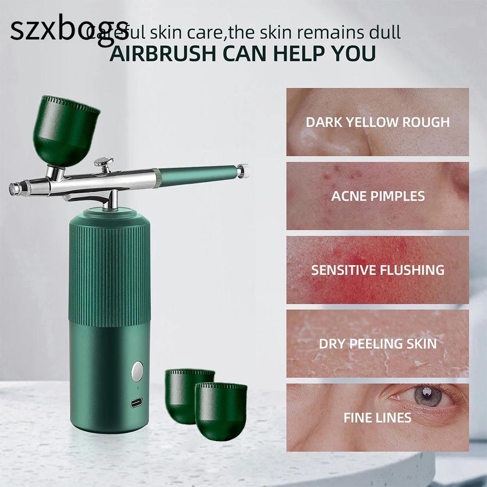 SZXBOGS Mini Airbrush Kit, Airbrush Makeup USB Multi-Function Spray, Barber Airbrush Machine Cake Pa