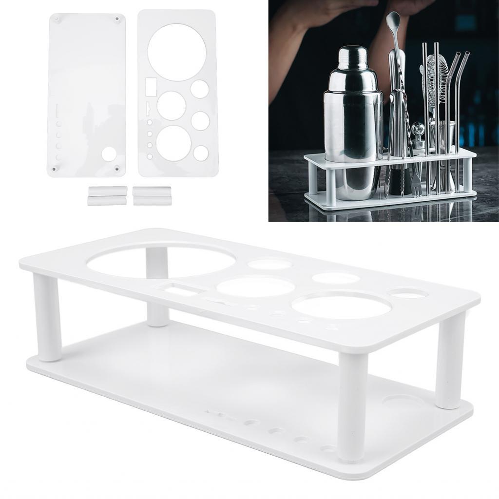 Buybest1 Bar Tool Stand Bartender Kit Nhựa Tiết Kiệm Không Gian Trắng Không Mùi Đa Năng Có Thể Tháo 