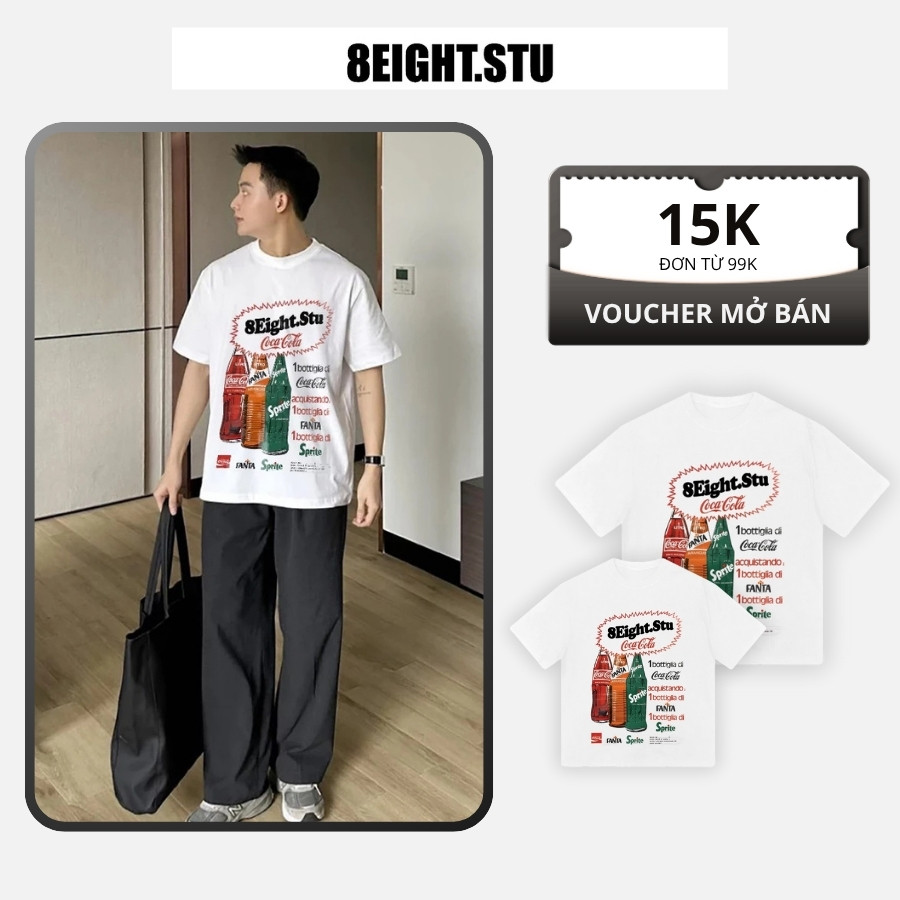 Áo Thun HOTTREND 2025 CocaCola 8eight.studio Form Boxy Unisex Cotton 250gsm
