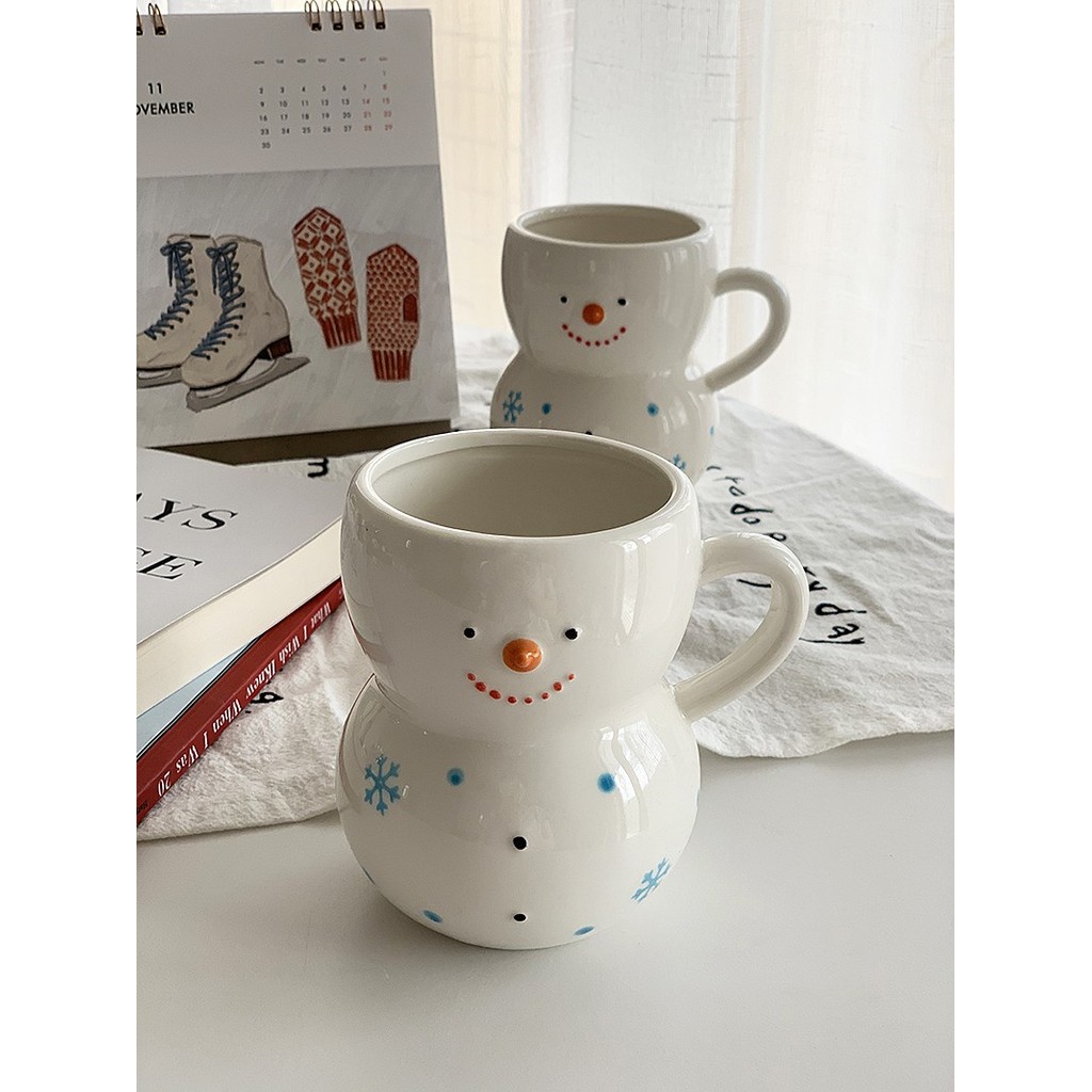 cốc noel ly giáng sinh An Mu Liangpin ins dễ thương vẽ tay mug gốm sứ