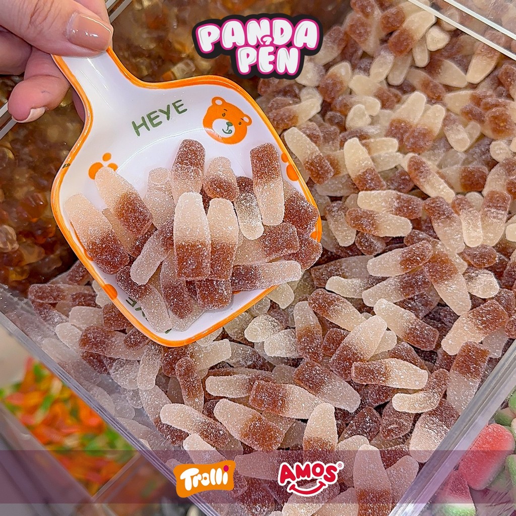 500g Kẹo Dẻo Đức Bọc Đường Vị Cocacola Hình Chai Coca Panda Pẻn, Kẹo Dẻo Đức Chính Hãng