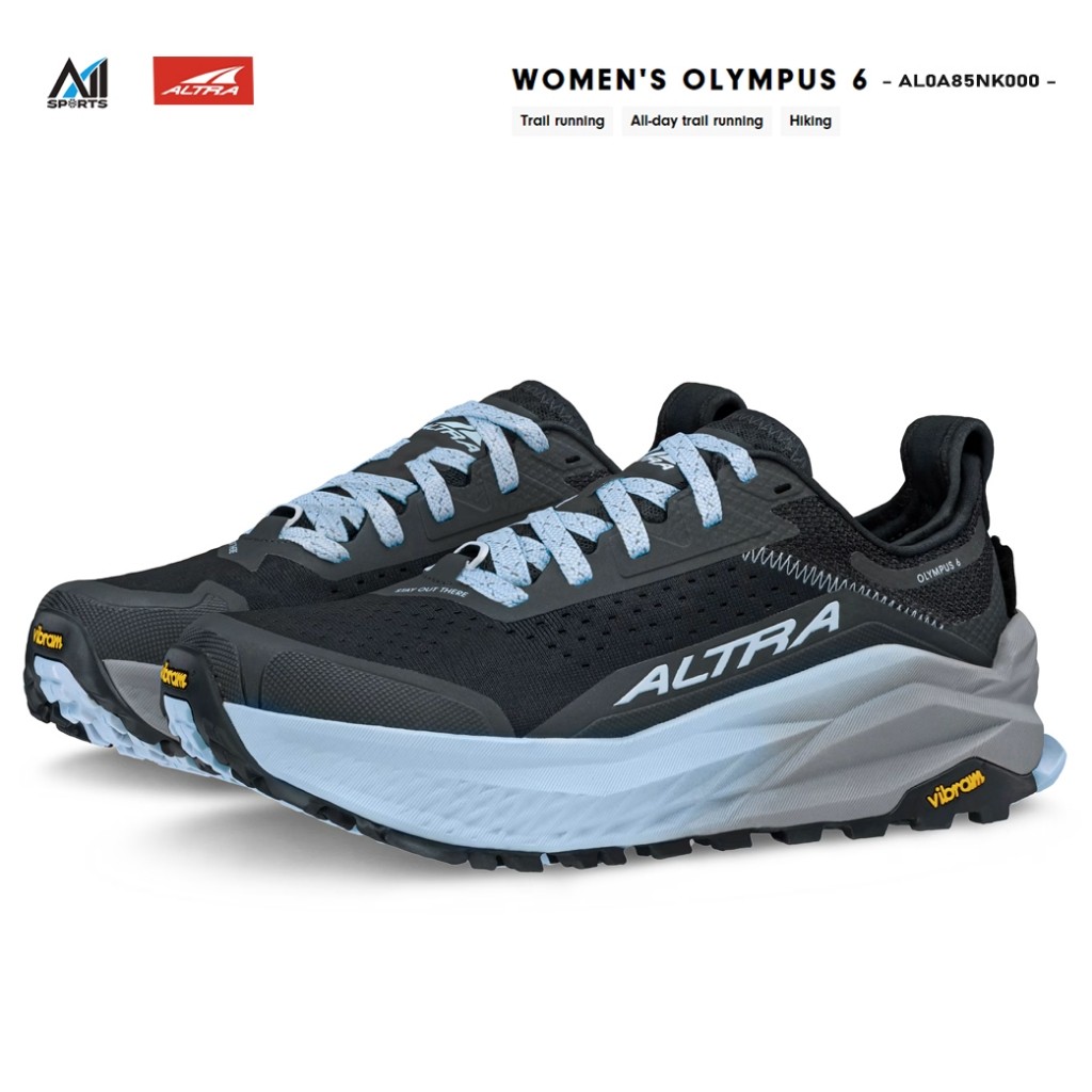 GIÀY CHẠY VÀ ĐI BỘ ĐỊA HÌNH Nữ ALTRA OLYMPUS 6 W BLACK - AL0A85NK000