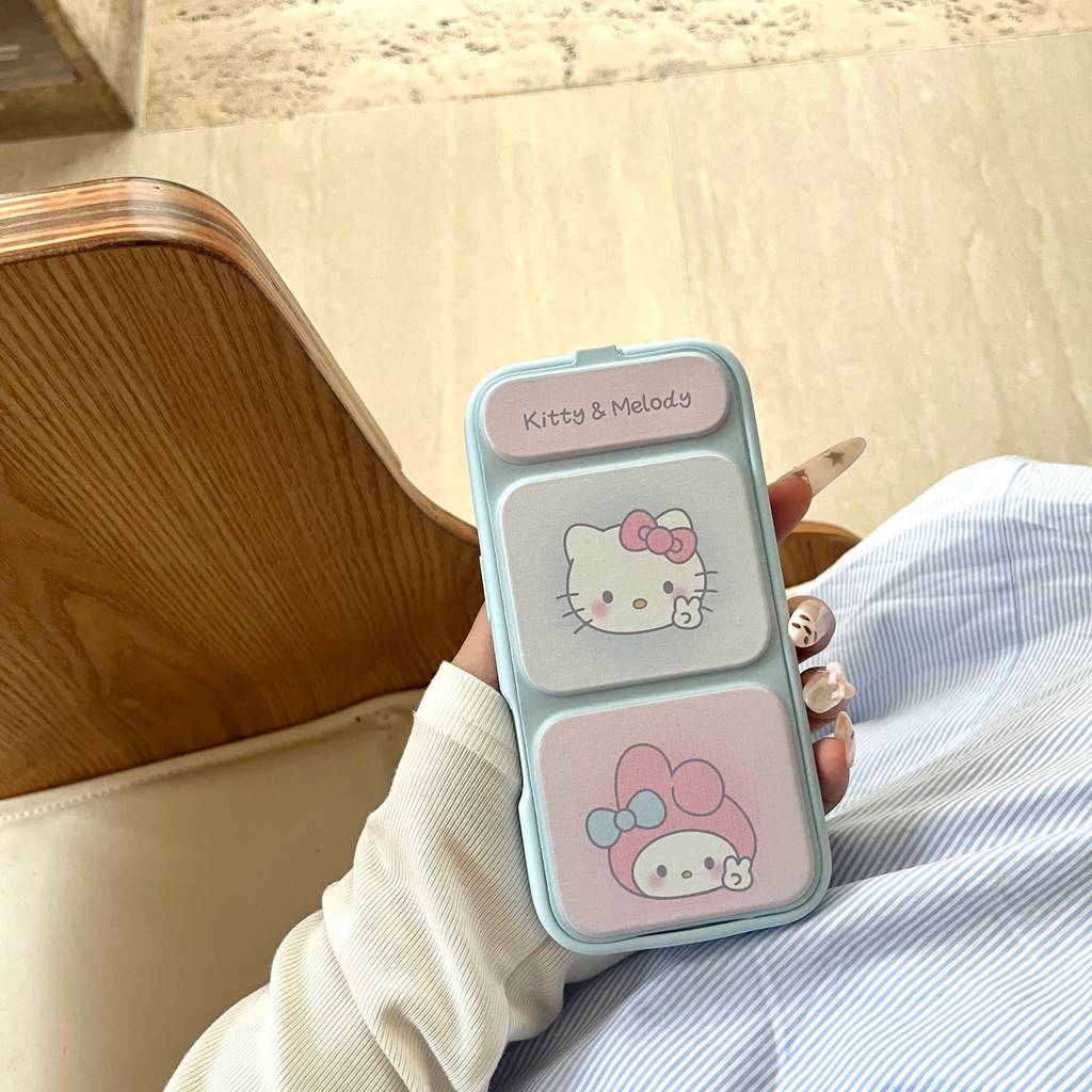 Ins iPhone Case Chống Trơn Trượt Dễ Thương Lật Thư Mục Kitty Giá Đỡ Cho iPhone 17ProMax 17Pro 17 16ProMax 16Pro 16 15ProMax 15Pro 15Pro 15 14ProMax 14Pro 14 13ProMax 13Pro 13