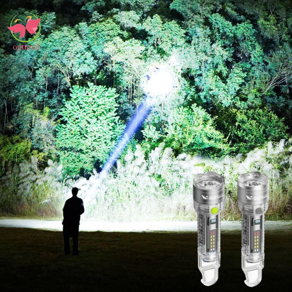 Đèn pin OPTIMAL LIMIT công suất cao, zoom, chống nước, sạc Type-C - Perfect cho cắm trại