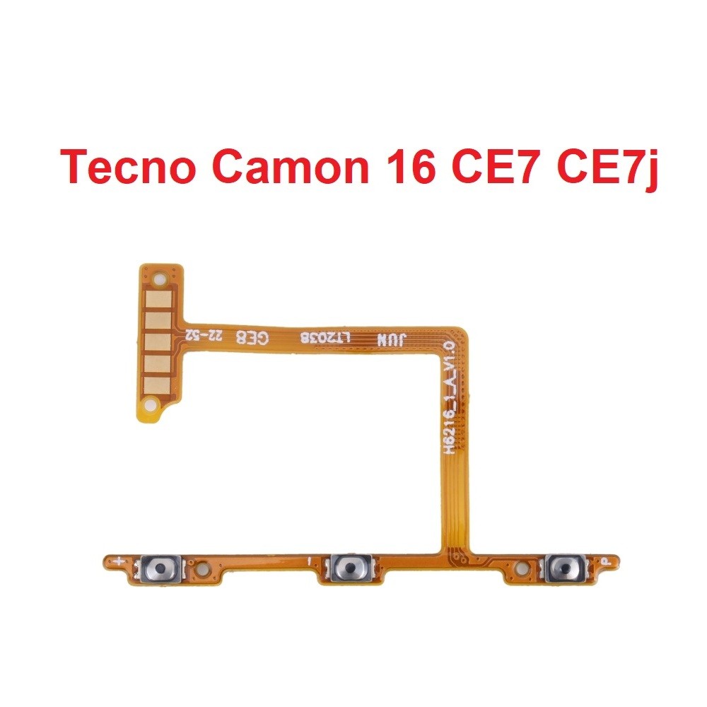Dây Nút Nguồn Tecno Camon 16 CE7 CE7j On Off Âm Lượng Power & Volume Button Flex Cable Zin