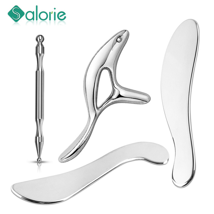Dụng cụ Massage bấm huyệt Tam giác Guasha Scraper Kích hoạt với đầu bấm huyệt Xây dựng kim loại Dụng