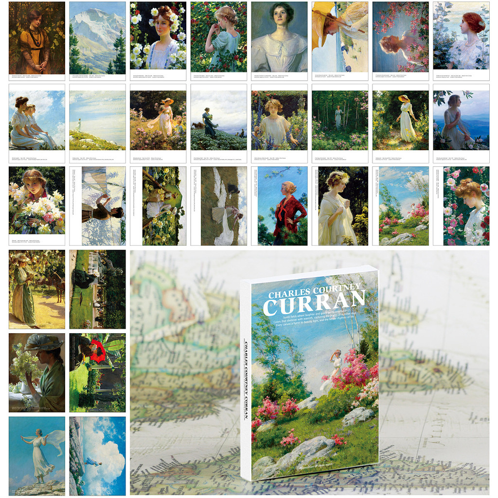 Series nghệ thuật / Bộ sưu tập tranh Charles Courtney Couren / Bưu thiếp / Thẻ / Hộp 30 miếng