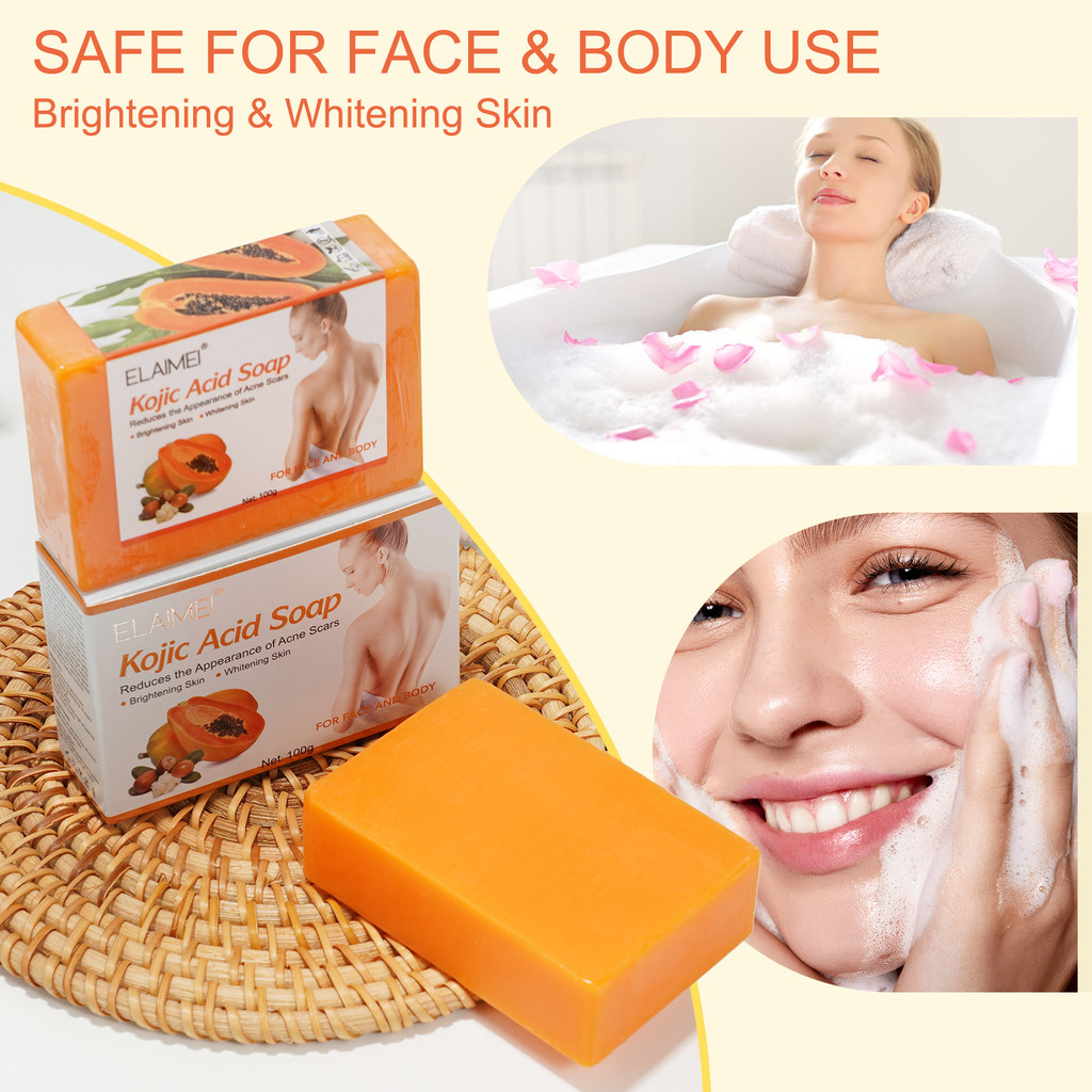 xinpinELAIMEI Papaya Kojic Acid Soap100g10cc