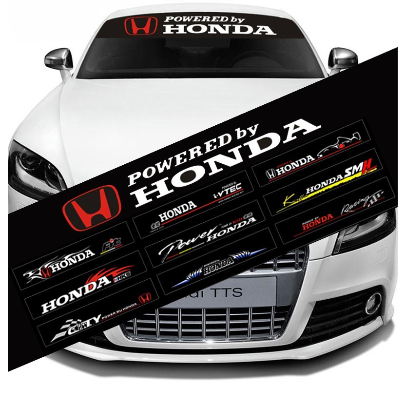 130x21cm Sửa Đổi Mugen Power JS Racing Phản Quang Vinyl Xe Phía Trước Phía Sau Kính Chắn Gió Miếng D