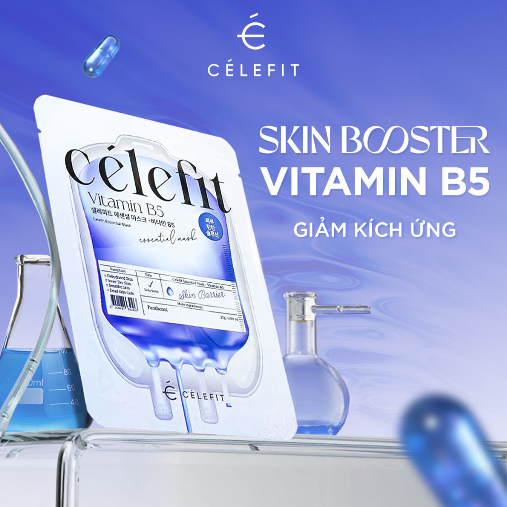 Combo 10 Mặt Nạ Cấp Ẩm, Làm Dịu Da Celefit Essential Mask 25g Hàn Quốc