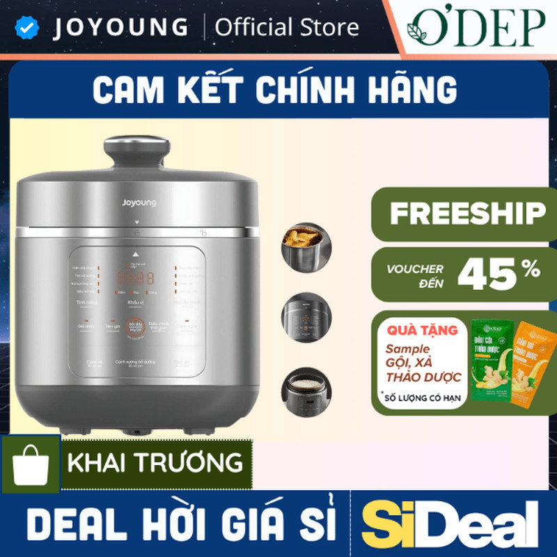 Nồi áp suất Joyoung JHPC-5039 | Dung tích 5L | Công suất 900W - SIDEAL SIO