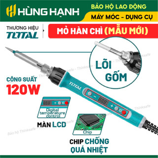  Mỏ hàn chì dùng điện TOTAL  Mẫu mới  Có chỉnh nhiệt độ Công suất 70W-120W Làm nóng trong 1-2 phút - Bảo hộ Hùng Hạnh 