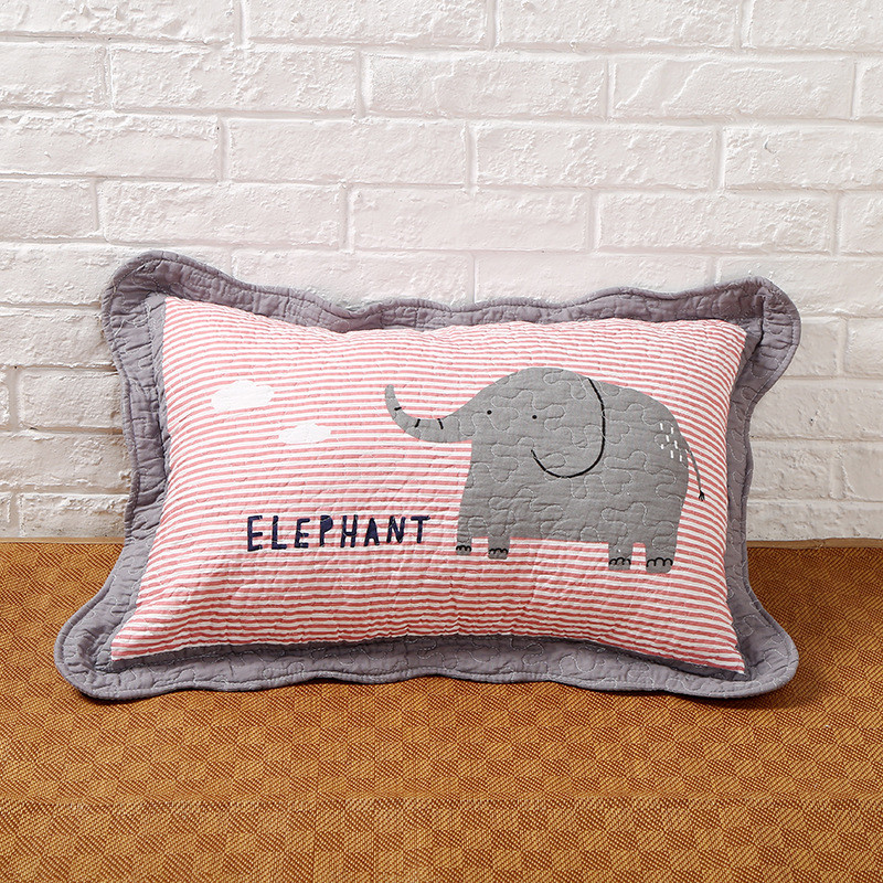 D1106 Vỏ Gối Chăn Hoạt Hình Mục Vụ Vỏ Gối Đơn Bộ Chăn Ga Gối Cotton Nguyên Chất Vỏ Gối Ren Hoạt Hình