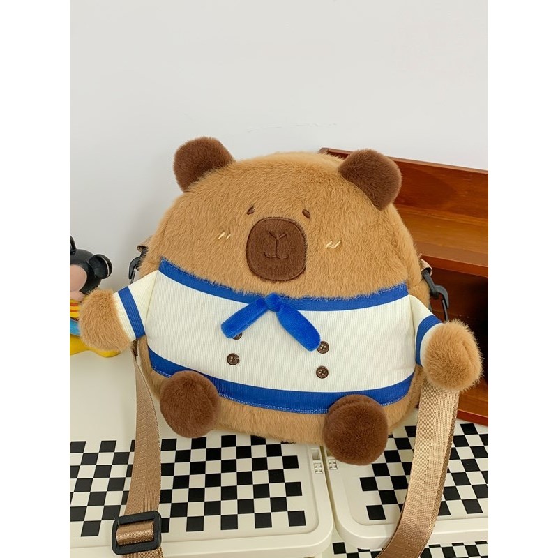 Túi đeo chéo/cặp mini hình thú đáng yêu - balo mini hình thú Capybara – siêu dễ thương T411