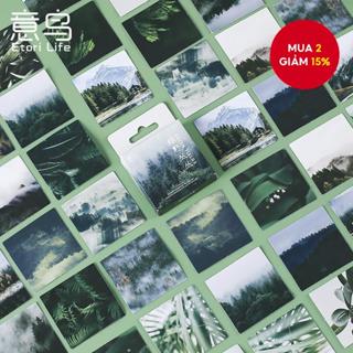  46 Chiếc Creative Forest Series Phong Cảnh Họa Tiết Phong Cách Học Sinh DIY Văn Phòng Phẩm Nhật Ký Cốc Laptop Sổ Lưu Niệm Quà Tặng Nhãn Dán Trang Trí 