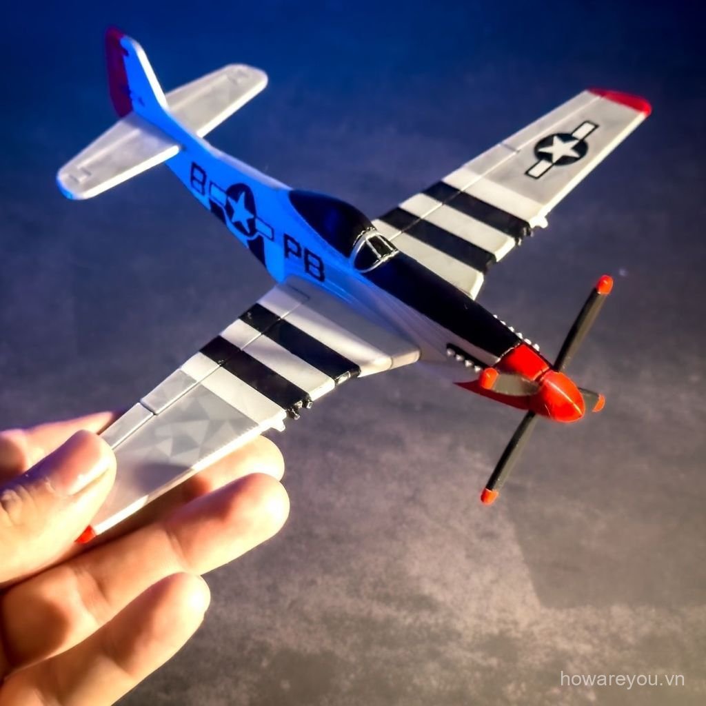 Bộ thẻ máy bay mô hình máy bay P51d Mustang Bộ thẻ máy bay in 3d Đồ trang trí máy tính để bàn