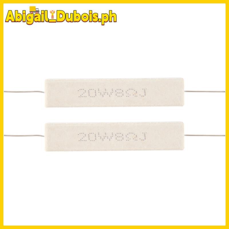 [Abigail _ Dubois] 2 Điện trở xi măng vết thương dây 8 Ohm 20W 5%