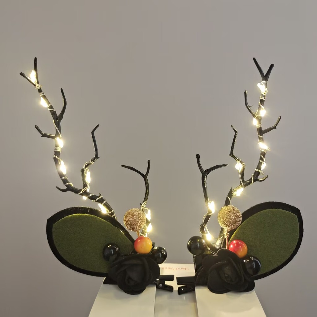 2025 Đen Nhánh Kẹp Tóc Dạ Quang Đầu Mới Bla 2025 Thâm Nhánh Kẹp Tóc Dạ Quang Bướm Đen Sân Khấu Ảnh H